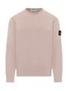 Stone Island Logo Sweatshirt In Pink