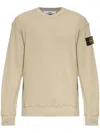 Stone Island Classic Fit Crew Neck Sweater With Distinctive Badge
