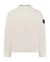 Stone Island Organic Cotton High-neck Sweatshirt In Neutral