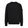 Stone Island Minimalistic Grey Knit Sweater With Round Neckline In Black