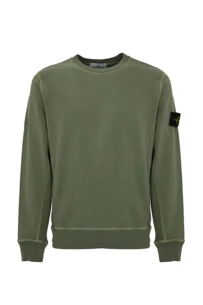 Stone Island Sweatshirt 6100020 Old Effect In Mafile Cotton In Musk