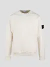 Stone Island Wool Blend Sweatshirt With Iconic Logo Patch And Timeless Design In Nude & Neutrals