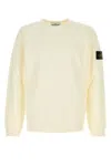 Stone Island Textured Knitwear Sweater With Logo Patch In Neutral