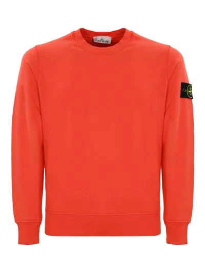 Stone Island Sweatshirt 6100044 In Cotton In Red