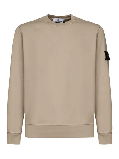 Stone Island Compass-badge Sweatshirt In Brown