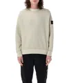 Stone Island Old Effect Sweatshirt In Beige