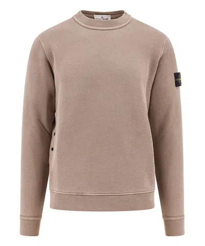 Stone Island Sweatshirt In Beige