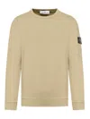 Stone Island Regular-fit Crewneck Sweatshirt With Side Inlays In Neutral