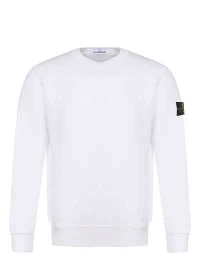 Stone Island Sweatshirt In Bianco