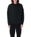Stone Island Organic Cotton Crewneck Sweatshirt In Black
