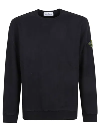 Stone Island Organic Cotton Sweatshirt In Black