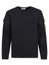 Stone Island Cotton Sweatshirt In Black