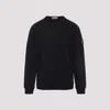 Stone Island Cotton Sweatshirt In Black