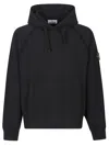 Stone Island Oversized Hoodie With Raglan Sleeves In Black