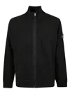 Stone Island Zip Sweatshirt In Black