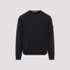 Stone Island Black Crewneck Logo Sweatshirt In Black