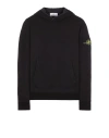 Stone Island 6100008 Brushed Organic Cotton Fleece In Black