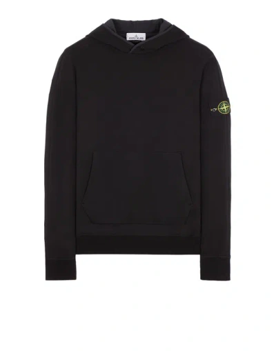 STONE ISLAND STONE ISLAND SWEATSHIRT BLACK COTTON, ELASTANE