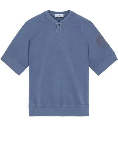 Stone Island Sweatshirt Bleu Coton