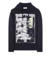 Stone Island Sweatshirt Bleu Coton In Bleu