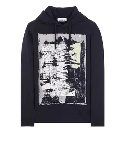 Stone Island Sweatshirt Bleu Coton