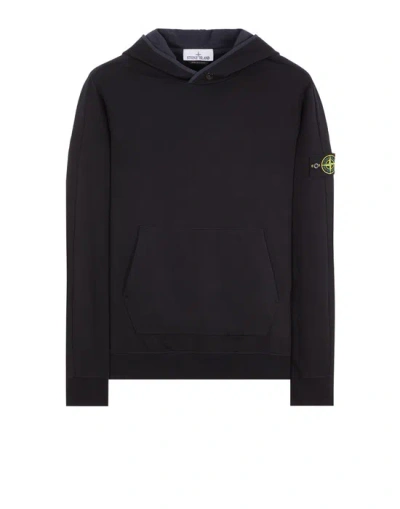 Stone Island Cotton Hoodie In Black