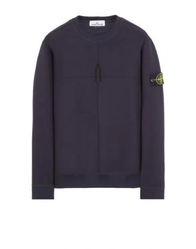 Stone Island Sweatshirt Bleu Polyamide, Élasthanne In Blue