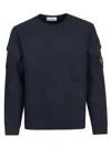 Stone Island 6100008 Pocket-detail Cotton Sweatshirt In Blue