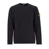 Stone Island Vanisé Brushed Heavy Cotton Sweatshirt In Black