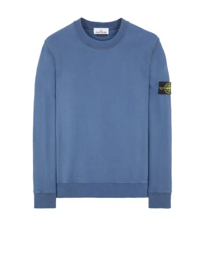 STONE ISLAND STONE ISLAND SWEATSHIRT BLUE COTTON
