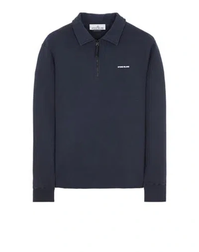 Stone Island Sweatshirt Bleu Coton