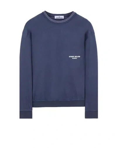 Stone Island Sweatshirt Bleu Coton
