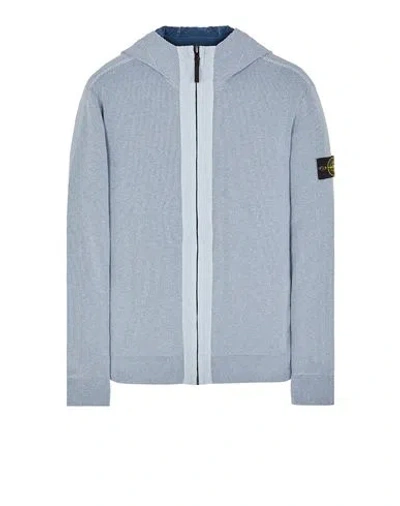 Stone Island Sweatshirt Blue Cotton, Polyamide In Bleu
