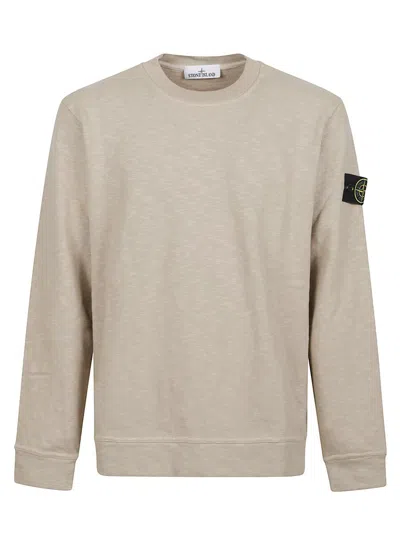 Stone Island Sweatshirt In Brown