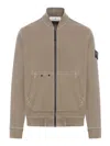 Stone Island Zip-up Sweatshirt In Brown