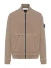 Stone Island Zip-up Sweatshirt In Brown