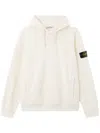 Stone Island Brushed Organic Cotton Fleece Hoodie Clothing In Nude