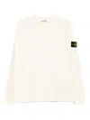 Stone Island Wool Blend Sweatshirt With Iconic Logo Patch And Timeless Design In Neutral