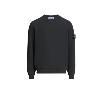 Stone Island Sweater With Logo In Blue