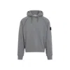 Stone Island Relaxed-fit Hooded Sweatshirt With Distinctive Patch In Gray
