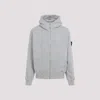 Stone Island Hooded Sweatshirt With Ribbed Cuffs And Hem In Gray