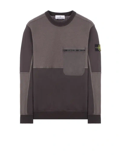 Stone Island Sweatshirt Grey Cotton In Gray
