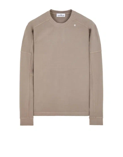 Stone Island Sweatshirt Gray Cotton, Elastane