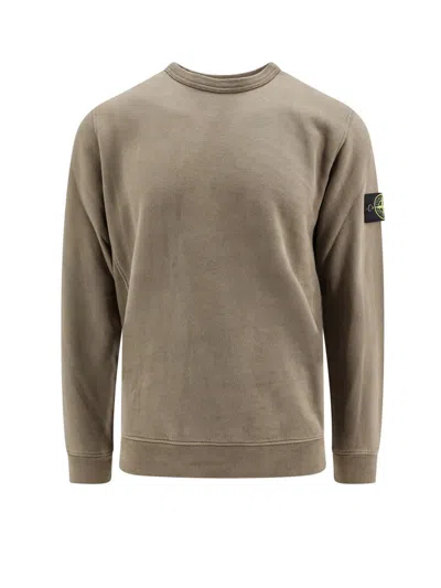 Stone Island Sweatshirt Grey Cotton In Walnut