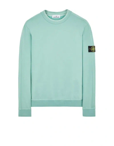 STONE ISLAND STONE ISLAND SWEATSHIRT GREEN COTTON, ELASTANE