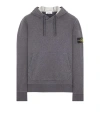 Stone Island Felpa In Cotone Con Stemma Della Bussola In Gray
