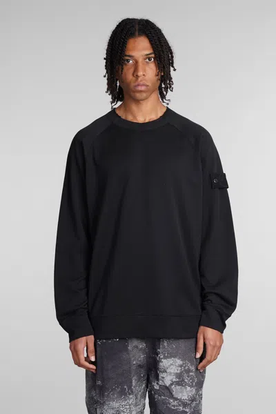 Stone Island Sweatshirt In Black Cotton