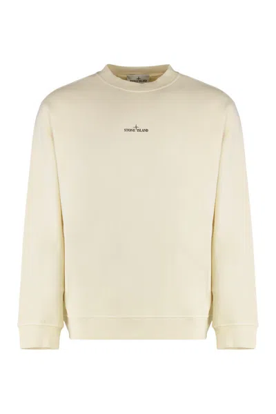 Stone Island Sweatshirt In Cotton In Neutral