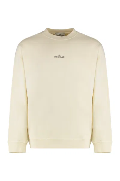 Stone Island Sweatshirt In Cotton In Neutral