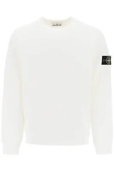 Pre-owned Stone Island Sweatshirt Light Badge Logo 801566060 White Sz.s V0001